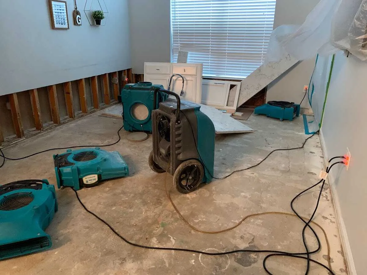 Dehumidifier in flood-cut room for Water Extraction & Removal in Pine Hills